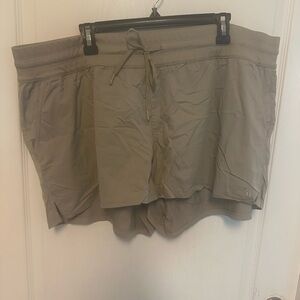 The North Face Tan Athletic Shorts Lightweight Elastic Waist